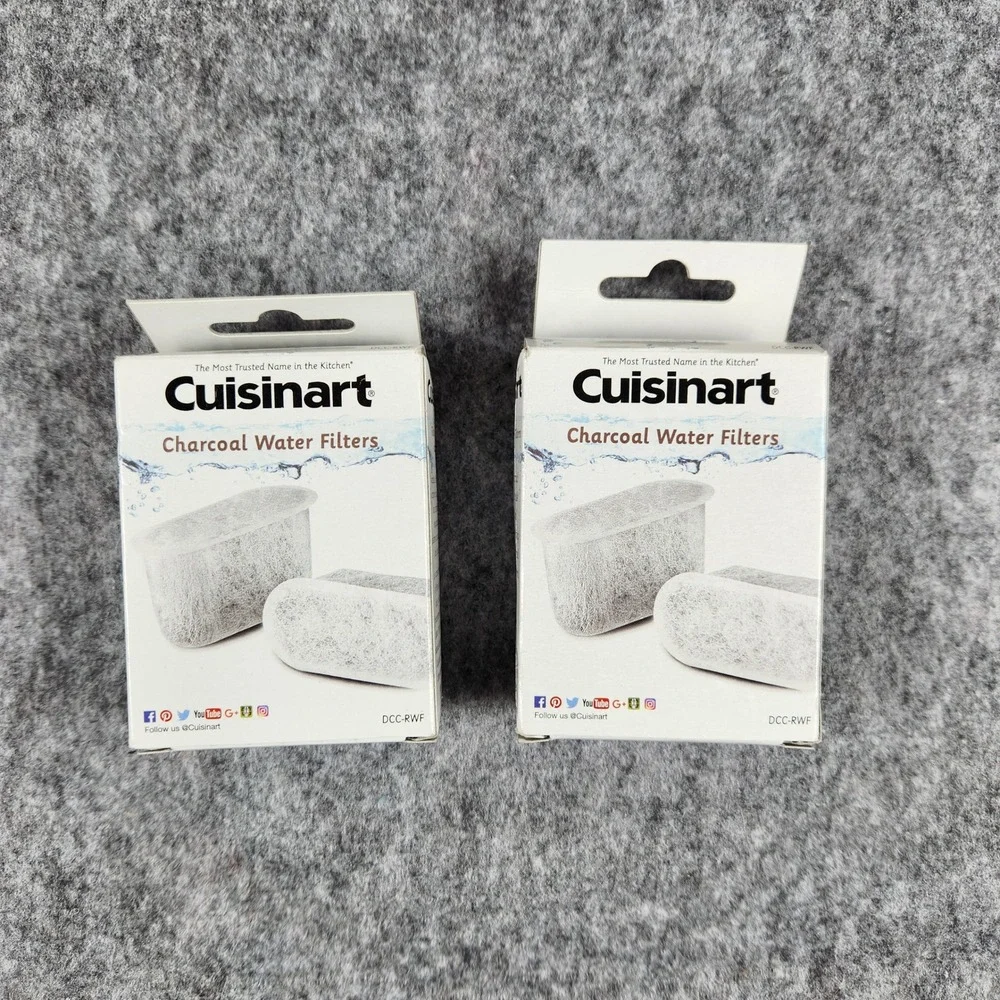 NEW‎ Lot of 2 Cuisinart DCC-RWF Charcoal Water Filters 2-Pack Replacement